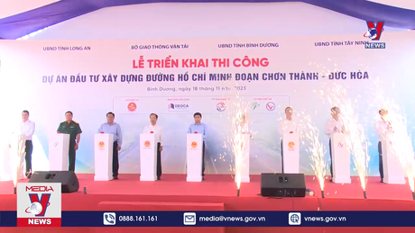Thi công dự án đường Hồ Chí Minh đoạn Chơn Thành - Đức Hòa
