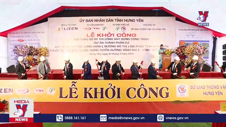 Khởi công gói thầu dự án Vành đai 4 đoạn qua Hưng Yên 