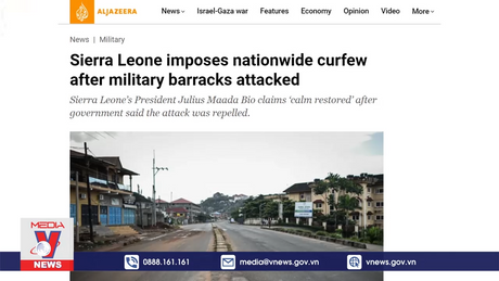 Tấn công doanh trại quân đội ở thủ đô của Sierra Leone