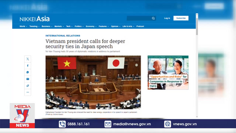 Phát biểu của Chủ tịch nước tại Quốc hội Nhật Bản được đánh giá cao