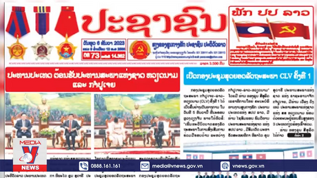 Truyền thông Lào đánh giá cao chuyến thăm và làm việc của Chủ tịch Quốc hội Vương Đình Huệ