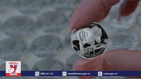 Anh ra mắt bộ sưu tập đồng xu in hình khủng long