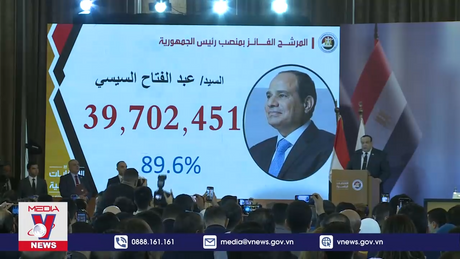 Tổng thống Ai Cập tái đắc cử nhiệm kỳ thứ 3