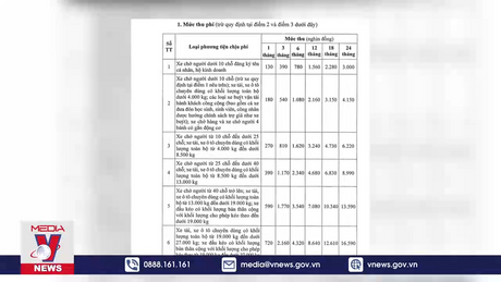 Áp dụng phí sử dụng đường bộ mới từ 1/2/2024