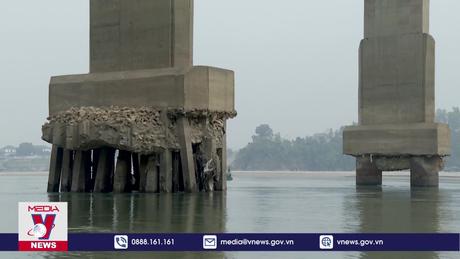 Cầu Trung Hà nối Phú Thọ và Hà Nội xuống cấp nghiêm trọng