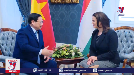 Thủ tướng Phạm Minh Chính hội kiến Tổng thống Hungary 