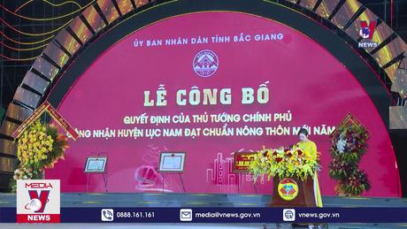 Huyện miền núi đầu tiên của Bắc Giang đạt chuẩn nông thôn mới