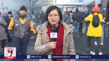 Biểu tình quy mô lớn của nông dân Bỉ