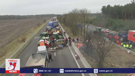 Nông dân biểu tình tại biên giới Hà Lan - Bỉ