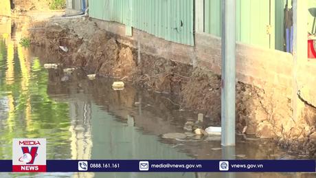 Sạt lở bờ sông Rạch Mọp, tỉnh Sóc Trăng