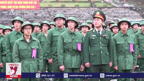 Thanh niên Hải Phòng hăng hái lên đường nhập ngũ
