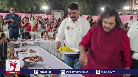 Tiệc mừng cưới xa hoa của gia đình tỷ phú giàu nhất Ấn Độ