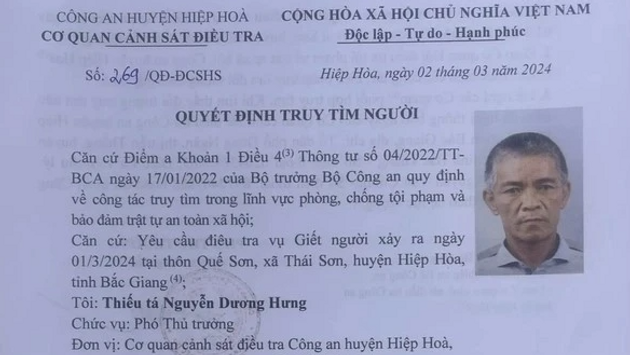 Truy tìm đối tượng dùng dao đâm trọng thương vợ và mẹ vợ