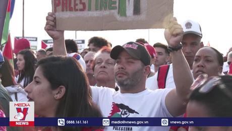 Tuần hành tại Cuba ủng hộ người Palestine