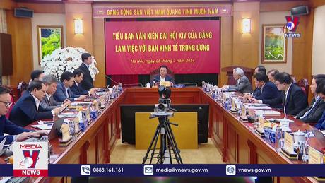 Tiểu ban Văn kiện làm việc với Ban Kinh tế Trung ương 