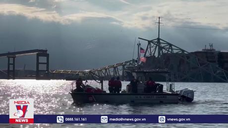Mỹ mở kênh lưu thông tạm thời tại khu vực sập cầu Baltimore