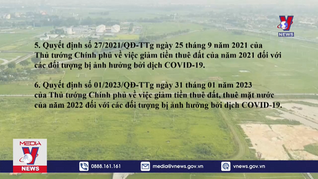 Bãi bỏ 5 quyết định giảm tiền thuê đất
