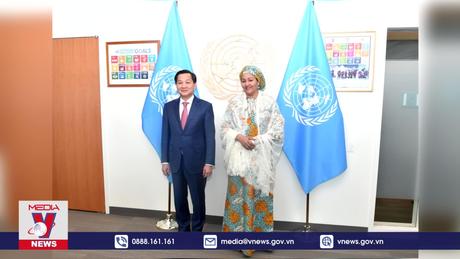 Phó Thủ tướng Lê Minh Khái gặp Phó Tổng thư ký Liên hợp quốc