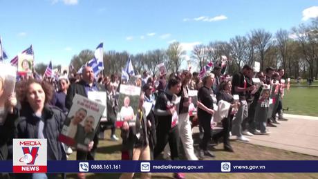 Biểu tình kêu gọi thả con tin trong xung đột Gaza