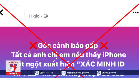 Cẩn trọng với cảnh báo “Xác minh ID Apple” 