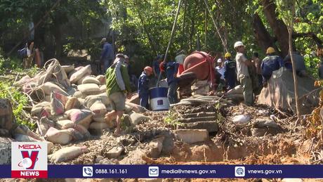 Bổ sung phương án bơm bê tông lấp điểm sạt lở hầm Đèo Cả