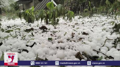 Mưa đá phủ trắng bản làng xã Hang Kia - Pà Cò ở Hòa Bình