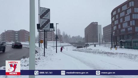 Tuyết rơi bất thường ở Phần Lan