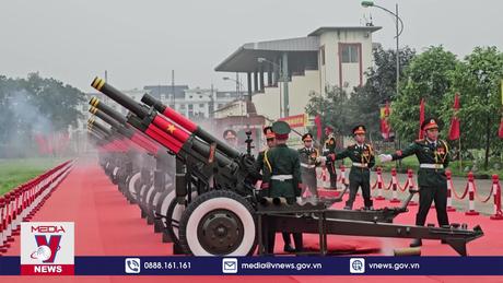 Huấn luyện pháo binh phục vụ kỷ niệm 70 năm chiến thắng Điện Biên Phủ