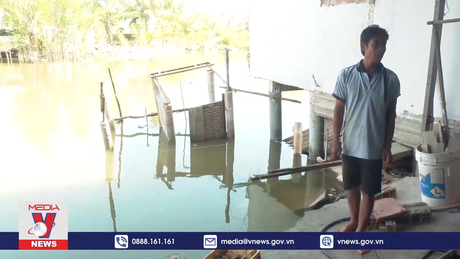 Sạt lở bờ sông tại Bạc Liêu ảnh hưởng đến đời sống người dân