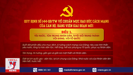 Quy định số 144 về chuẩn mực đạo đức cách mạng của cán bộ, đảng viên giai đoạn mới