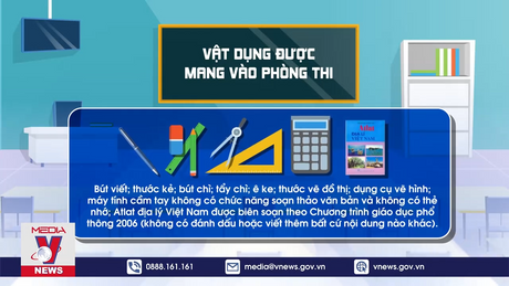Những vật dụng bị cấm mang vào phòng thi lớp 10
