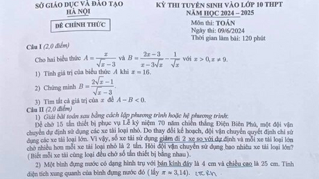 Thi lớp 10 tại Hà Nội: Đề Toán đảm bảo tính phân hóa, sẽ không có nhiều điểm cao