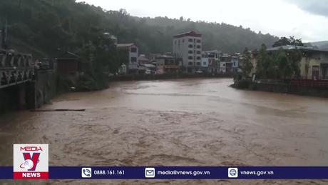 Mực nước sông Gâm dâng cao, gây ngập úng