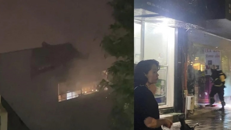 Cháy cửa hàng kinh doanh thảm trên phố Lạc Long Quân (Hà Nội)