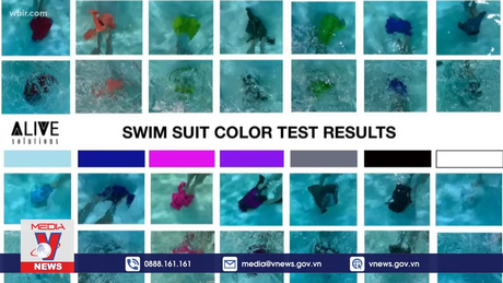 Màu sắc đồ bơi ảnh hưởng đến an toàn của trẻ