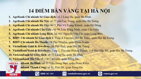 Tăng thêm điểm bán vàng miếng SJC