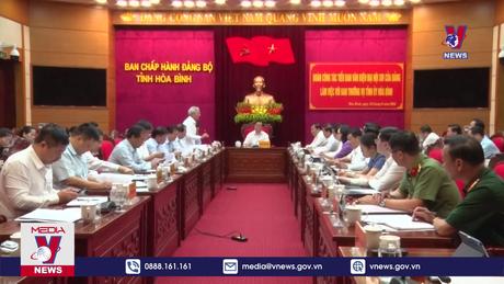 Đoàn công tác Tiểu ban Văn kiện Đại hội XIV làm việc tại Hòa Bình