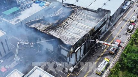 Không có công dân Việt Nam thương vong trong vụ cháy nhà máy pin ở Hàn Quốc