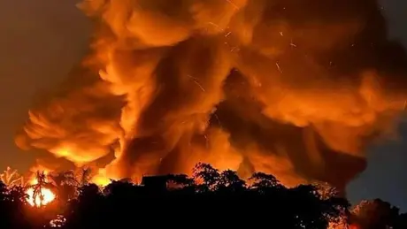 Cháy lớn tại Công ty sản xuất bao bì ở Vĩnh Phúc