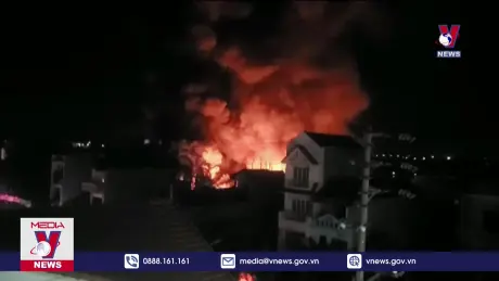 Hỏa hoạn tại công ty bao bì ở Phúc Yên, Vĩnh Phúc 