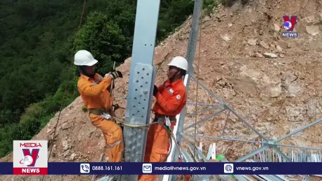 Trên công trường 500KV mạch 3 tại Quảng Bình
