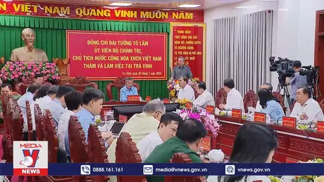 Chủ tịch nước Tô Lâm làm việc với lãnh đạo tỉnh Trà Vinh