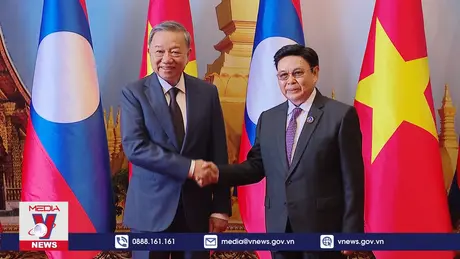 Chủ tịch nước Tô Lâm hội kiến Chủ tịch Quốc hội Lào