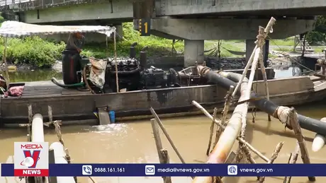 Khoảng 600m3 cát biển đã về điểm cuối tuyến cao tốc Hậu Giang - Cà Mau