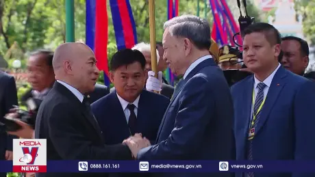 Lễ đón chính thức Chủ tịch nước Tô Lâm thăm cấp Nhà nước Vương quốc Campuchia