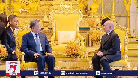 Chủ tịch nước Tô Lâm hội kiến Quốc vương Norodom Sihamoni