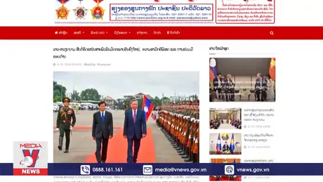 Truyền thông Lào đưa tin đậm nét về chuyến thăm của Chủ tịch nước Tô Lâm