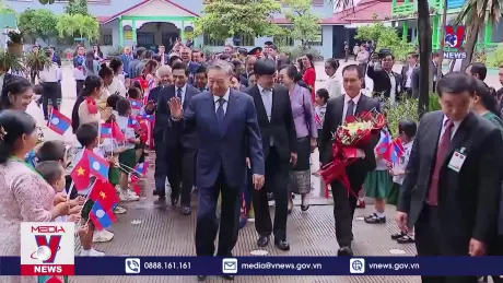 Chủ tịch nước Tô Lâm thăm trường song ngữ Lào - Việt 