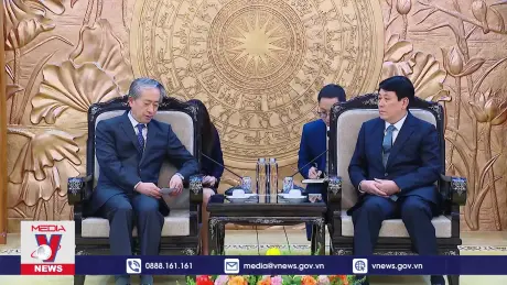Thường trực Ban Bí thư Lương Cường tiếp Đại sứ Trung Quốc Hùng Ba