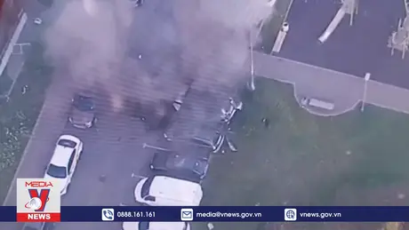 Nổ xe ở thủ đô Nga